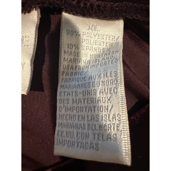 First Issue Women’s XL Burgundy Velour Midi Skirt Soft Luxe Fall Winter Chic y2k - Picture 6 of 6